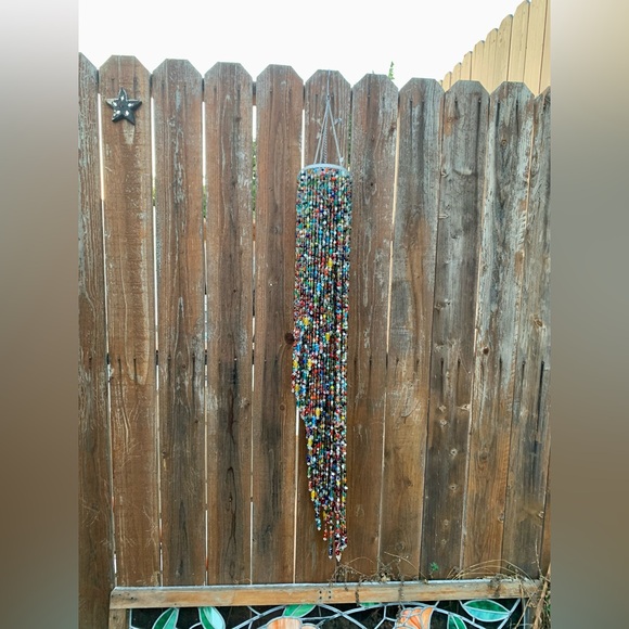 Beaded Spiral Chandelier 4 ft+ Handmade Bohemian Czech Glass Sun Catcher Mobile - Picture 10 of 10